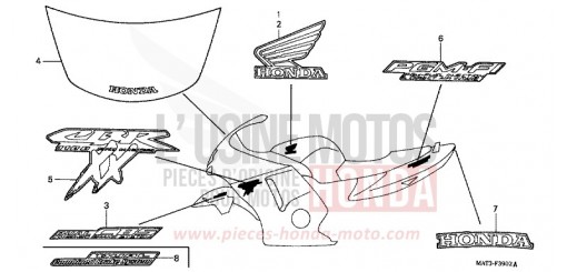 STRIPE/MARK (X/Y/1/2/3/4) CBR1100XXX de 1999